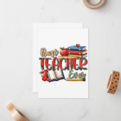 Teacher Gift | 最高の先生へ ノートカード (正面/裏面インサイチュ)