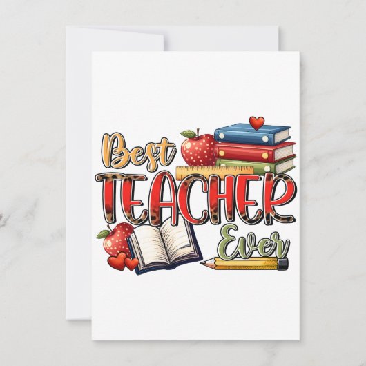 Teacher Gift | 最高の先生へ ノートカード (正面)