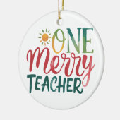 Teacher Gift | 楽しい先生 セラミックオーナメント (左)
