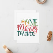 Teacher Gift | 楽しい先生 ノートカード (正面/裏面インサイチュ)