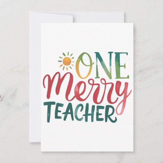Teacher Gift | 楽しい先生 ノートカード (正面)