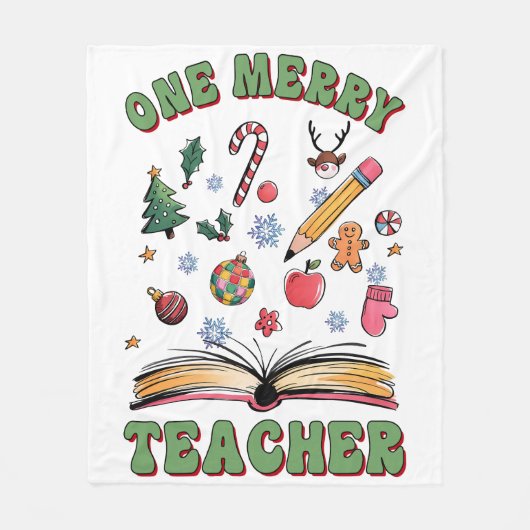 Teacher Gift | 楽しい先生 フリースブランケット (正面)