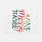 Teacher Gift | 楽しい先生 フリースブランケット (正面(横))