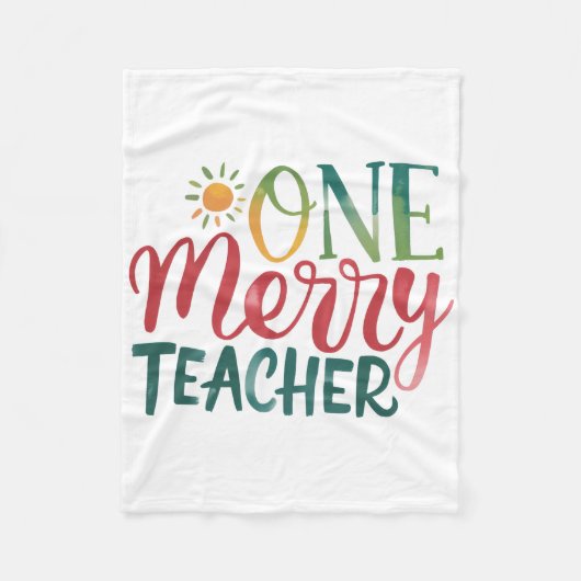 Teacher Gift | 楽しい先生 フリースブランケット (正面)