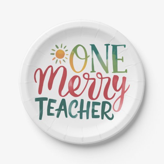 Teacher Gift | 楽しい先生 ペーパープレート (正面)