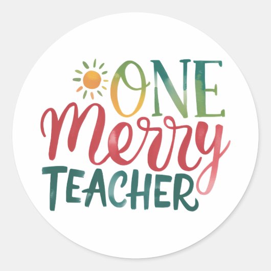 Teacher Gift | 楽しい先生 ラウンドシール (正面)