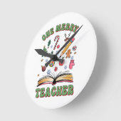 Teacher Gift | 楽しい先生 ラウンド壁時計 (傾斜)