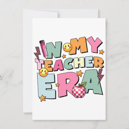 Teacher Gift | 私の教師時代 ノートカード (正面)