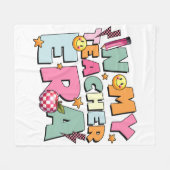 Teacher Gift | 私の教師時代 フリースブランケット (正面(横))