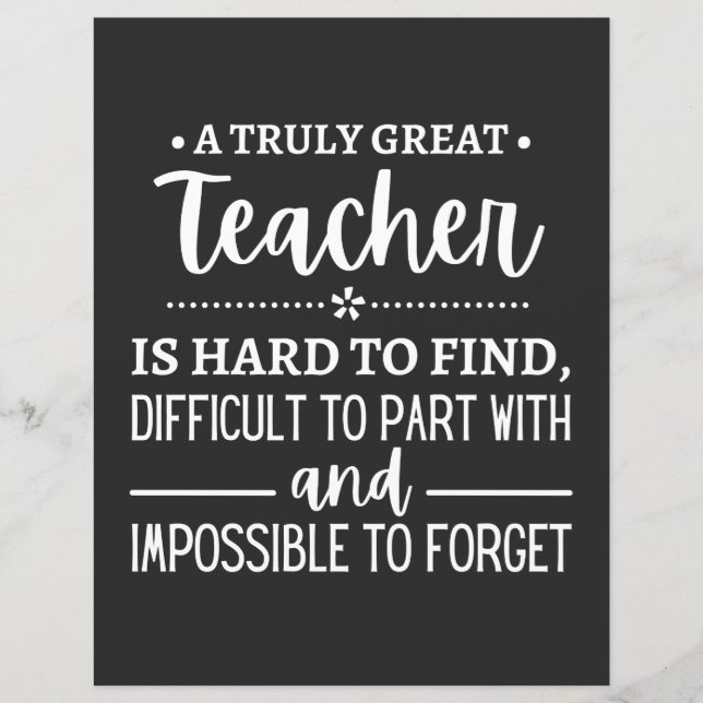 teacher Gift, A Truly Great Teacher (正面)