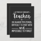 teacher Gift, A Truly Great Teacher サンキューカード (正面/裏面)