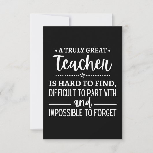 teacher Gift, A Truly Great Teacher ノートカード (正面)