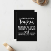 teacher Gift, A Truly Great Teacher ノートカード (正面/裏面インサイチュ)