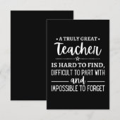 teacher Gift, A Truly Great Teacher ノートカード (正面/裏面)