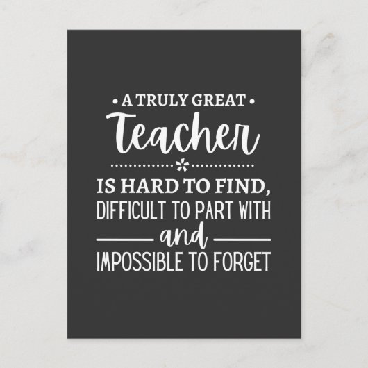 teacher Gift, A Truly Great Teacher ポストカード (正面)