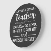 teacher Gift, A Truly Great Teacher ラージ壁時計 (傾斜)