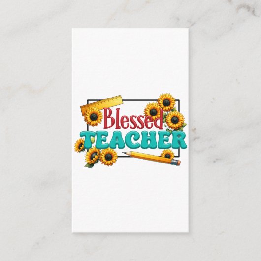 Teacher Gift | Blessed Teacher エンクロージャーカード (正面)
