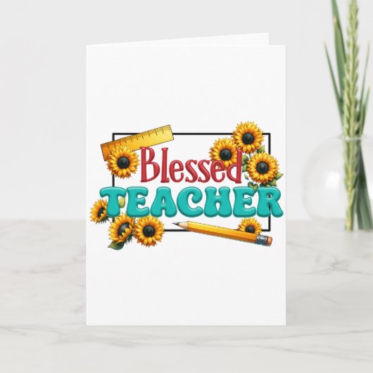 Teacher Gift | Blessed Teacher カード (正面)