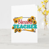 Teacher Gift | Blessed Teacher カード (黄色い花)
