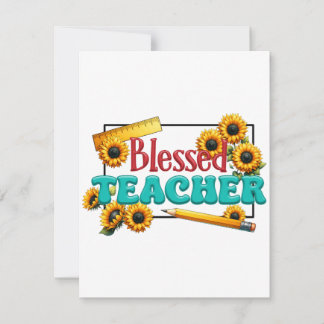 Teacher Gift | Blessed Teacher ノートカード