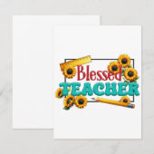Teacher Gift | Blessed Teacher ノートカード (正面/裏面)