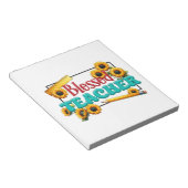 Teacher Gift | Blessed Teacher ノートパッド (アングル)