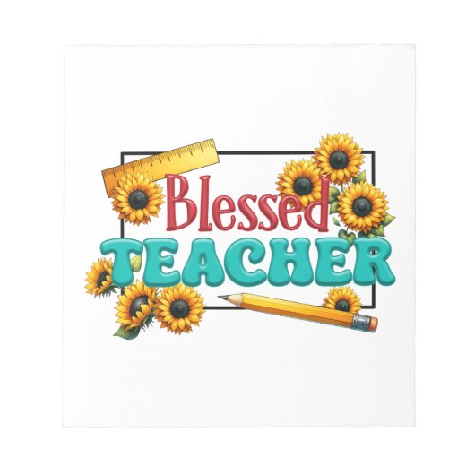 Teacher Gift | Blessed Teacher ノートパッド (正面)