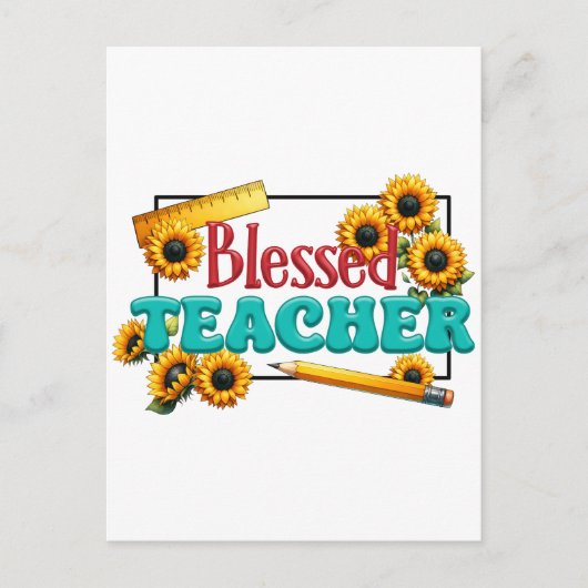 Teacher Gift | Blessed Teacher ポストカード (正面)