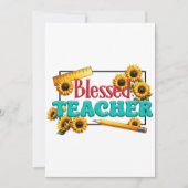 Teacher Gift | Blessed Teacher 招待状 (正面)