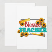 Teacher Gift | Blessed Teacher 招待状 (正面/裏面)