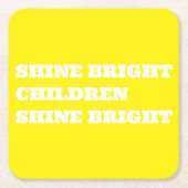 Teacher Gift - Colourful Uplifting Paper Coaster スクエアペーパーコースター (正面)