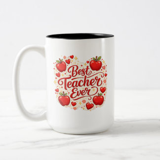Teacher Gift Mug / Best Teacher Ever Appreciation  ツートーンマグカップ