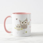 Teacher Gift Personalised Owl Mug マグカップ (左)