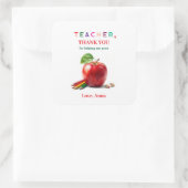 Teacher Gift - Sticker with Thank You Message スクエアシール (バッグ)