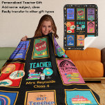 Teacher Gifts for Women Men, Teacher Appreciation フリースブランケット<br><div class="desc">Looking for a fun and unique gift for your favorite teacher? Look no further than this personalized Zazzle teacher blanket! With a variety of funny and unique teacher quotes, this blanket is perfect for any teacher, whether they're new to the game or have been teaching for years. This blanket is...</div>