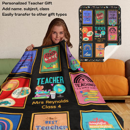 Teacher Gifts for Women Men, Teacher Appreciation フリースブランケット