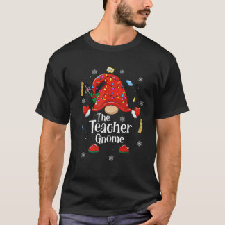 Teacher Gnome Xmas Matching Family Christmas Pajam Tシャツ