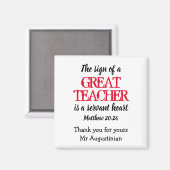 Teacher | GREAT SERVANT HEART | Personalized マグネット (正面/裏面)