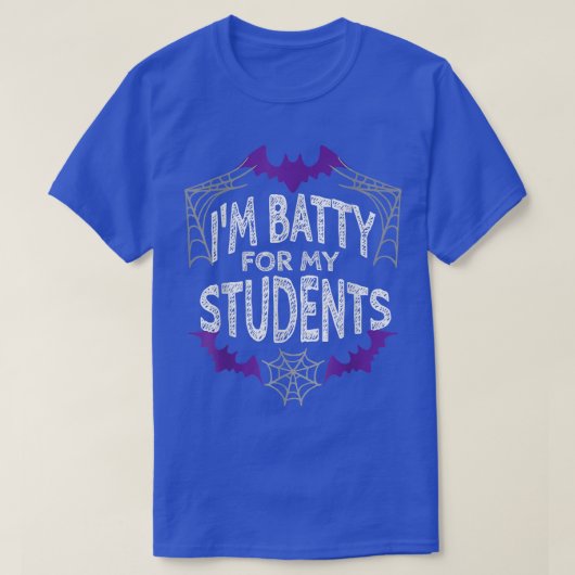 Teacher Halloween Funny Bat Kindergarten Preschool Tシャツ (デザイン正面)