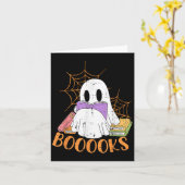 Teacher Halloween Shirt Ghost Teacher Book Library カード (黄色い花)
