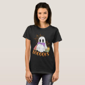 Teacher Halloween Shirt Ghost Teacher Book Library Tシャツ (正面フル)