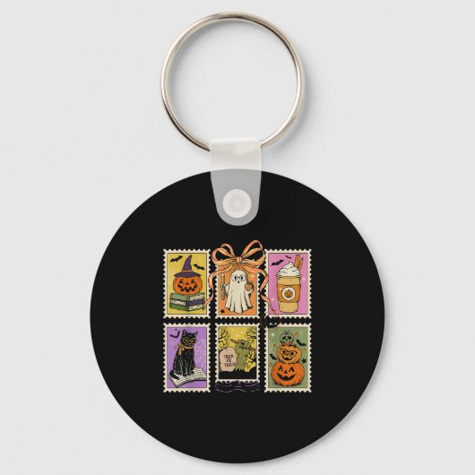 Teacher Halloween Shirt Soky Ghost Reading Hallowe キーホルダー (正面)