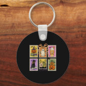 Teacher Halloween Shirt Soky Ghost Reading Hallowe キーホルダー (正面)