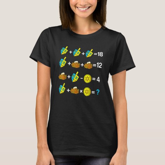 Teacher Hanukkah Order of Operations Math Chanukah Tシャツ (正面)