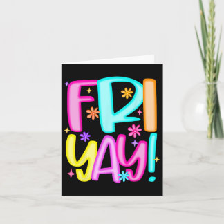 Teacher Happy Friyay Weekend Friday Preppy Back To カード