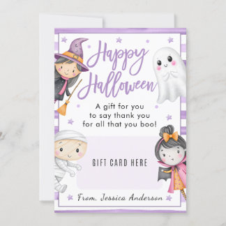 Teacher Happy Halloween Coffee Gift Card holder 招待状