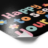 Teacher Happy to See Your Face Back To School フォトプリント (角)