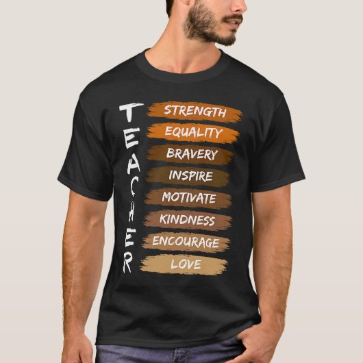 Teacher History Black History Africa Tシャツ (正面)
