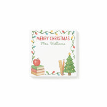 Teacher Holiday Christmas Sticky Post-it Notes