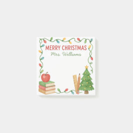 Teacher Holiday Christmas Sticky Post-it Notes ポストイット